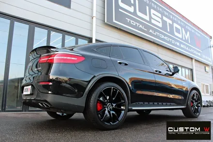 벤츠 GLC43 AMG 블랙유광 휠도색 + 레드 캘리퍼 도색 / 용인 처인구