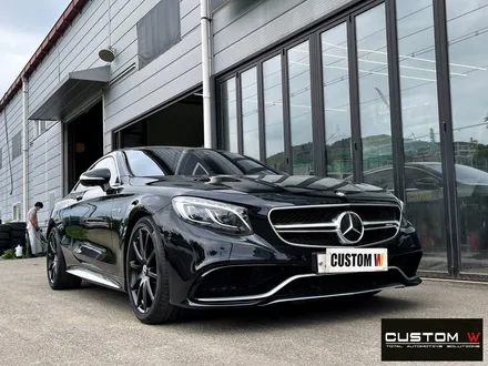 벤츠 S63 AMG 쿠페 무광 블랙 휠도색 + 카본 세라믹 골드 캘리퍼 도색 / 용인 처인구