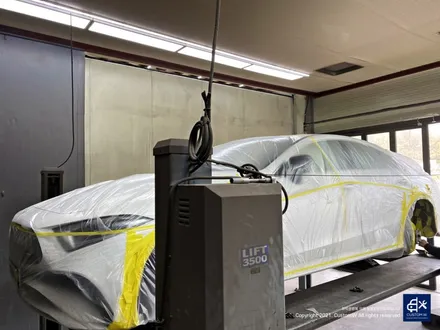 벤츠 CLS53 AMG 블랙실버 투톤 유광 휠도색 + 레드 캘리퍼 도색 / 용인 처인구