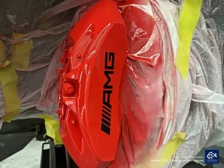 벤츠 E53 AMG 휠수리 후 블랙 실버 투톤 무광 휠도색 + 레드 캘리퍼 도색 / 용인 처인구