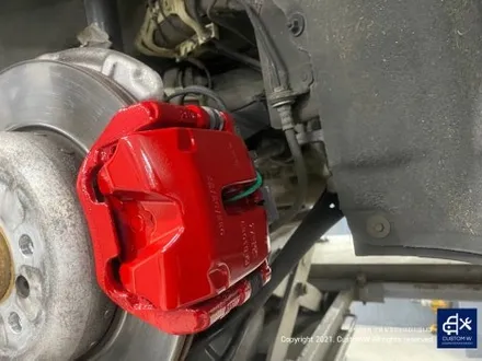 BMW G30 520D 휠 상처 수리 후, 유광 블랙 휠도색 그리고 레드 캘리퍼 도색 작업까지_! / 용인 처인구