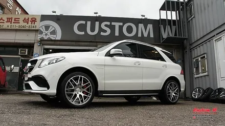 ML의 후속 벤츠 GLE 63AMG 다이아몬드컷팅 휠수리, 63S AMG 캘리퍼처럼 레드로 캘리퍼도색. / 용인 처인구