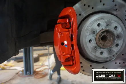 BMW E92 M3 잘못된 휠수리도색이력 박리후, 블랙유광 휠도색 그리고 레드 캘리퍼도색 작업까지.! 커스텀W / 용인 처인구