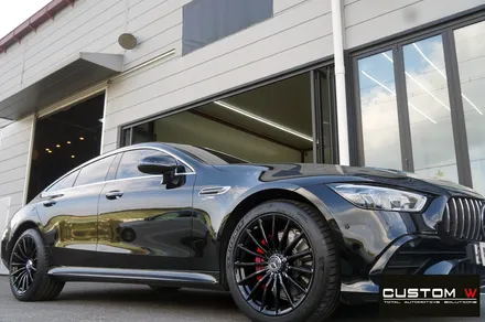 요즘 핫 한 벤츠 AMG GT 4도어 블랙 유광 휠도색, 레드 캘리퍼 도색. / 용인 처인구
