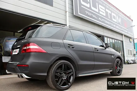 벤츠 ML63 AMG 블랙유광 휠도색 + 레드 캘리퍼 도색 / 용인 처인구