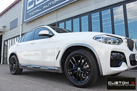 BMW X4 20i 블랙유광 휠도색 + M 퍼포먼스 블루 캘리퍼 도색 / 용인 처인구