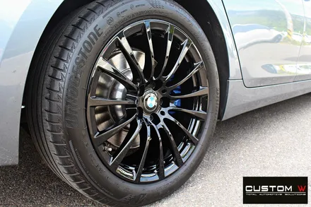 BMW G30 520i 블랙유광 휠도색 + 블루 캘리퍼 도색 / 용인 처인구