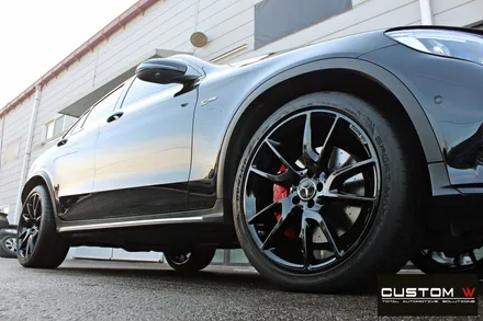 벤츠 GLC43 AMG 블랙유광 휠도색 + 레드 캘리퍼 도색 / 용인 처인구