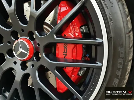 벤츠 A45 AMG 블랙 실버 투톤 무광 휠도색 + 레드 캘리퍼 도색 / 용인 처인구