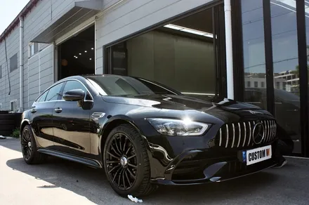 벤츠 GT43 AMG 블랙유광 휠도색 + 카본 세라믹 골드 캘리퍼 도색 / 용인 처인구