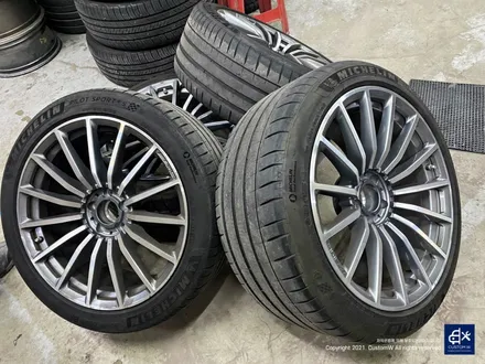 벤츠 GT43 AMG 블랙 실버 투톤 휠도색 & 카본 세라믹 골드 캘리퍼 도색 / 용인 처인구