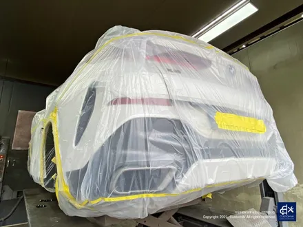 BMW X6 M50d 747M 22인치 블랙유광 휠도색 + 애시드 그린 캘리퍼 도색 / 용인 처인구