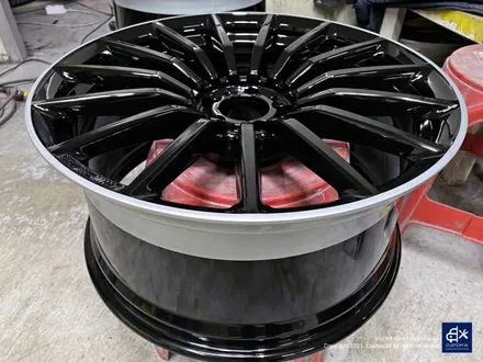 벤츠 GT43 AMG 잘못된 기존 도색 이력 박리후 블랙 실버 투톤 유광 휠도색 + 레드 캘리퍼 도색 / 용인 처인구