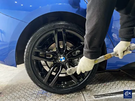 BMW 118d 휠수리 후 블랙유광 휠도색 / 용인 처인구