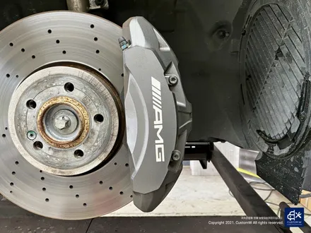 벤츠 A45 AMG BBS CIR 블랙 실버 투톤 유광 휠도색 + 레드 캘리퍼 도색 / 용인 처인구