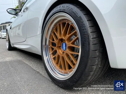 BMW E92 M3 BBS LM 투피스 휠 분해 후, 스포크 오렌지 골드 도색 + 림 폴리싱 작업 / 용인 처인구