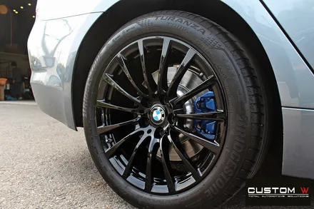 BMW G30 520i 블랙유광 휠도색 + 블루 캘리퍼 도색 / 용인 처인구