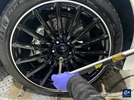 벤츠 GT43 AMG 휠수리 후 블랙실버 투톤 유광 휠도색 / 용인 처인구