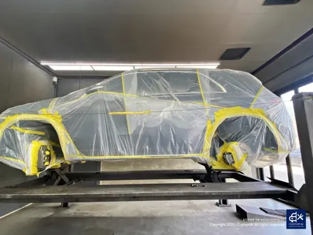 벤츠 GLE53 AMG 휠수리 후 블랙유광 휠도색 & 레드 캘리퍼 도색 / 용인 처인구