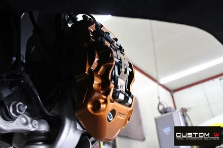 벤츠 GT43 AMG 블랙유광 휠 도색 + 카본 세라믹 골드 캘리퍼 도색 (블랙 차량) / 용인 처인구
