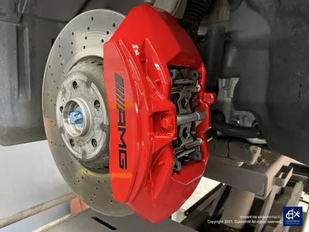 벤츠 E53 AMG 블랙실버 투톤 휠도색 + 레드 캘리퍼 도색 / 용인 처인구