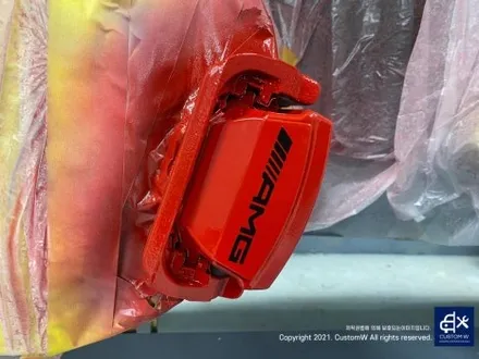 벤츠 GLE53 AMG 블랙 유광 휠도색 그리고 레드 캘리퍼 도색까지_! 완벽한 컬러 밸런스_! / 용인 처인구