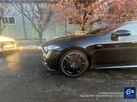 요즘 빙판길 조심하세요.. (빙판 댄스 영상 첨부) CLS53 AMG 기존 고객 휠 수리 불가 판정 신품 교체 후 , 재방문  기존 컬러로 유광 블랙 실버 투톤 휠 복원 도색 / 용인 처인구