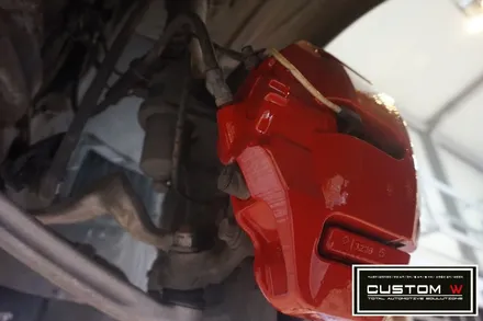 BMW E92 M3 잘못된 휠수리도색이력 박리후, 블랙유광 휠도색 그리고 레드 캘리퍼도색 작업까지.! 커스텀W / 용인 처인구
