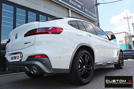 BMW X4 20i 블랙유광 휠도색 + M 퍼포먼스 블루 캘리퍼 도색 / 용인 처인구