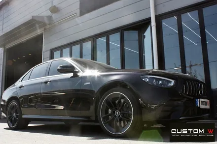 벤츠 21년식 E53 AMG 블랙 실버 투톤 무광 휠도색 + 건메탈 캘리퍼 도색 / 용인 처인구
