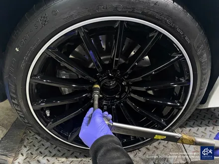 벤츠 GT43 AMG 휠수리 후 블랙실버 투톤 유광 휠도색 / 용인 처인구