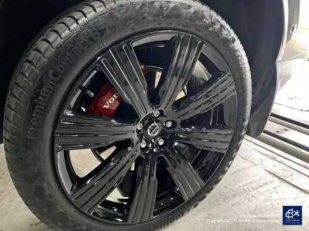볼보 XC90 휠수리 후 블랙유광 휠도색 / 용인 처인구