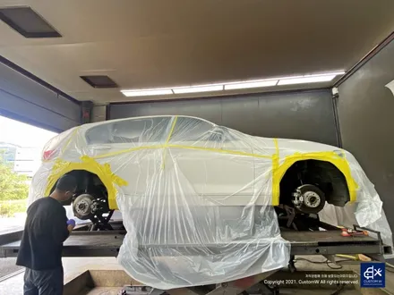BMW 118d 휠수리 후 블랙유광 휠도색 + 블루 캘리퍼 도색 / 용인 처인구