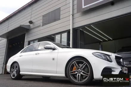 벤츠 E300 AMG LINE 다이아몬드 컷팅 휠 수리 복원 , 캘리퍼 도색. / 용인 처인구