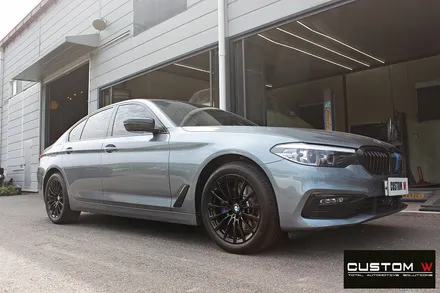 BMW G30 520i 블랙유광 휠도색 + 블루 캘리퍼 도색 / 용인 처인구