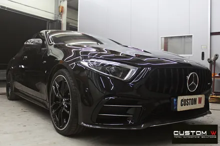 벤츠 CLS53 AMG 블랙실버 투톤 유광 휠도색 + 카본 세라믹 골드 캘리퍼 도색 / 용인 처인구