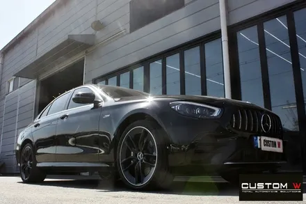 벤츠 21년식 E53 AMG 블랙 실버 투톤 무광 휠도색 + 건메탈 캘리퍼 도색 / 용인 처인구