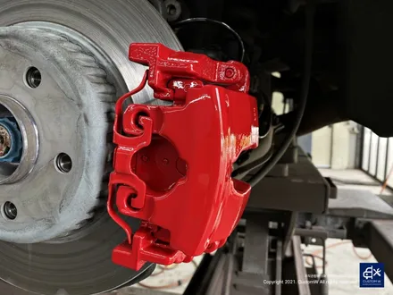 벤츠 C220d 쿠페 휠수리 후 투톤 유광 휠도색 + 레드 캘리퍼 도색 / 용인 처인구