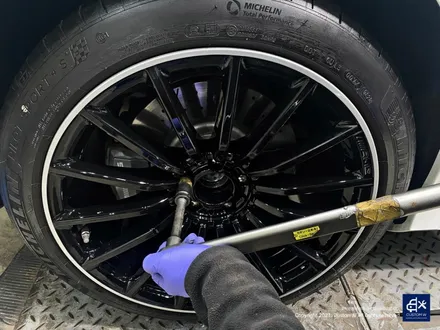 벤츠 GT43 AMG 휠수리 후 블랙실버 투톤 유광 휠도색 / 용인 처인구