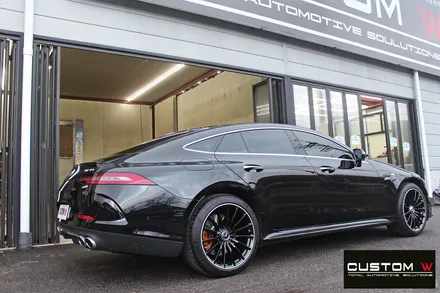벤츠 GT43 AMG 블랙실버 유광 투톤 휠도색 + 카본 세라믹 골드 캘리퍼 도색 / 용인 처인구