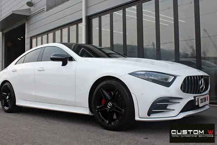 벤츠 CLS300d 블랙유광 휠도색 + 레드 캘리퍼 도색 / 용인 처인구