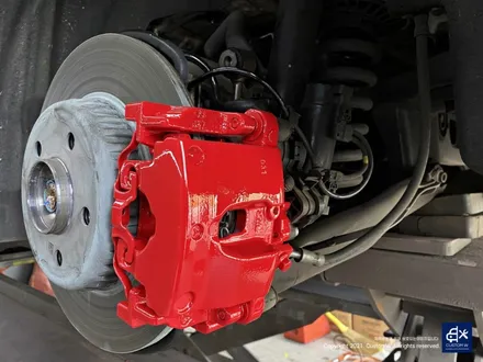 벤츠 C220d 쿠페 휠수리 후 투톤 유광 휠도색 + 레드 캘리퍼 도색 / 용인 처인구