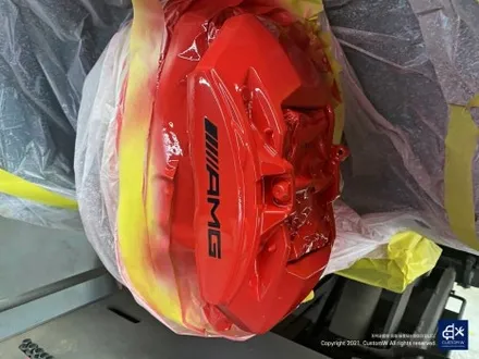 벤츠 E53 AMG 휠수리 후 블랙 실버 투톤 무광 휠도색 + 레드 캘리퍼 도색 / 용인 처인구