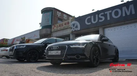 신형 아우디 Q7과 A7이 함께하는 블랙포스 차량 만들기- 블랙 휠도색과 캘리퍼도색. / 용인 처인구