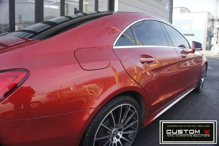 벤츠 CLS 250 상처 심한 휠 다이아몬드 컷팅 휠수리 , 운전석 리어휀더, 범퍼 판금도색 외형복원 작업까지 한번에_! 원스탑 토탈 솔루션 커스텀W / 용인 처인구