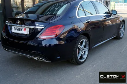 벤츠 C200 AMG 라인 다이아몬드 컷팅 휠 상처 수리 후, 휠 복원 그리고 레드 캘리퍼 도색 작업까지.! / 용인 처인구