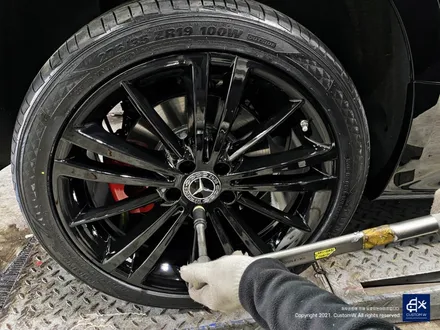 벤츠 CLS400d 휠수리 후 블랙유광 휠도색 / 용인 처인구