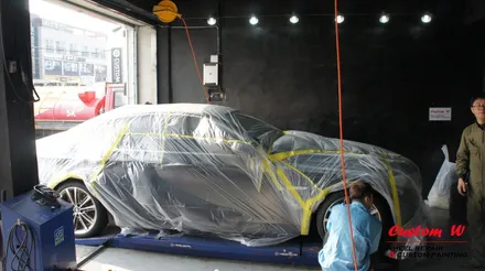 [커스텀W]BMW 520D 20인치 다이아몬드컷팅 휠수리 + 블랙 캘리퍼도색. / 용인 처인구