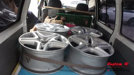 거대한 덩치의 캐나다에서 넘어온 GL 350 BLUETEC 차량의 다이아몬드컷팅 휠수리(건메탈폴리쉬로 변경) / 용인 처인구