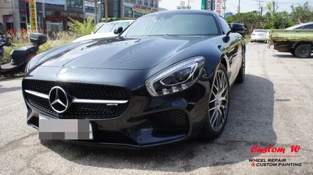 메르세데스 벤츠 AMG GT 블랙유광 휠도색, 레드 캘리퍼도색. / 용인 처인구